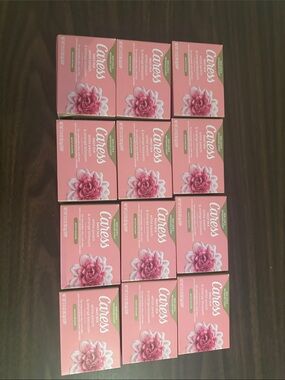 Caress Rose Soap Bar - Pink Floral Packaging (Lot of 12).